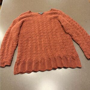 Savannah Women's XL Burnt Orange Knit Sweater Sz: XL